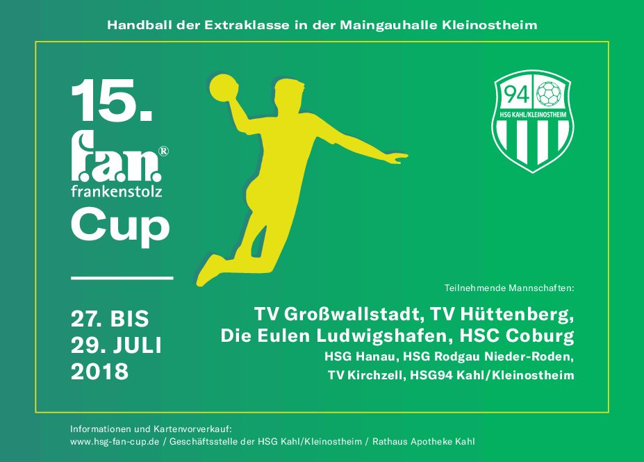 15. f.a.n.-Cup vom 27. Bis 29. Juli 2018 in Kleinostheim