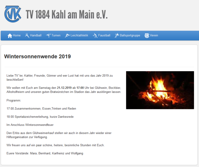 Wintersonnenwende 2019 des TVK