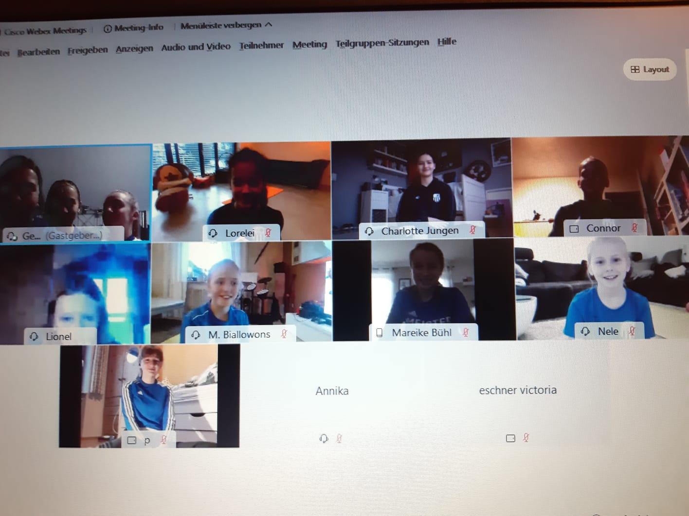 94er Nachwuchs begeistert vom webex-Training