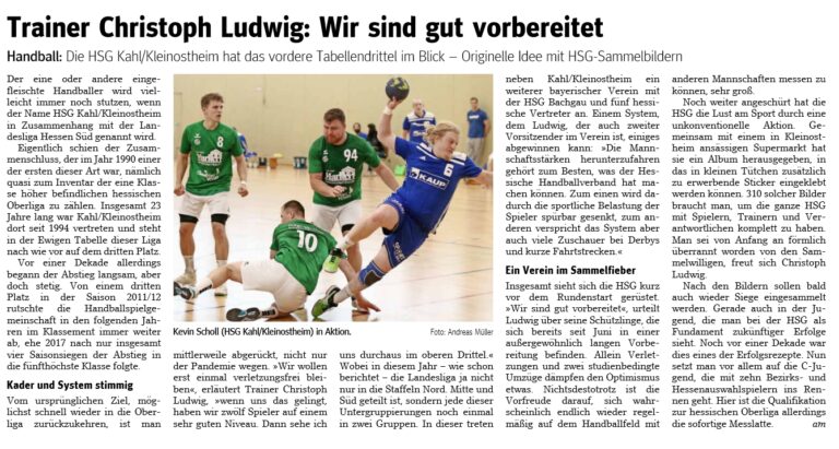 Trainer Christoph Ludwig: Wir sind gut vorbereitet