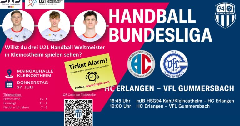 Bundesliga Handball in Kleinostheim: In drei Wochen ist es so weit!