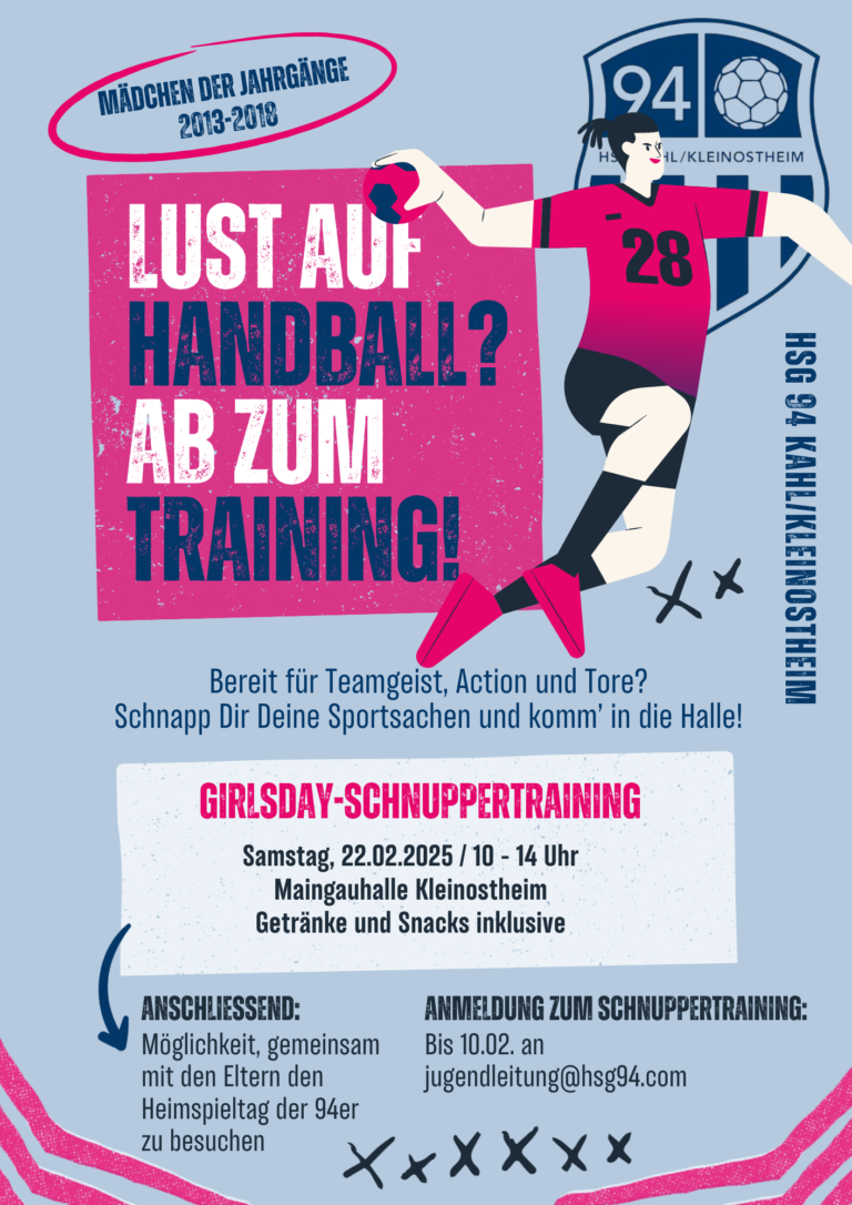 Einladung zum Girlsday-Schnuppertraining 