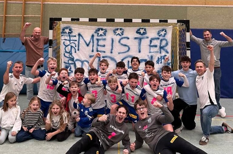 mD1 vorzeitig Meister der Bezirksoberliga – sehr starke Leistung der gesamten Mannschaft beim 36:22 (23:10) Auswärtssieg in Babenhausen 🏆🥳
